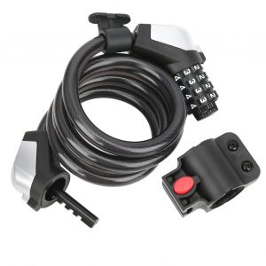 Cable Antivol Portable Pour Velo De Montagne Avec Combinaison Lumineuse A 4 Chiffres - Neuf