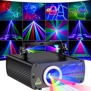 Jeux De Lumiere Dj,3D Rgb Animation Lumiere Disco,Lumiere Soiree Avec Télécommande,Lumières De Dj Activées Par Le Son Avec Dmx 512,Lampe Disco Pour Bar,Boîte De Nuit Spectacle En Direc - Neuf