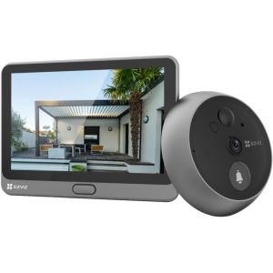 Cp4 1080P Judas De Porte Camera Surveillance,Visiophone Connecté Interphone Vidéo,Judas Numerique 4.3¿¿ Écran Tactile Batterie 4600Mah Detection Humaine Audio Bidirectionnel 5M Vision Nocturne - Neuf
