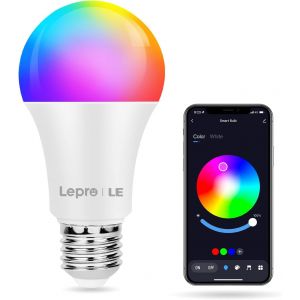 Kalanka-Ampoule Led Couleur E27 Rgb+ Cct 2700k-6500k Dimmable, Changement De Couleur Contr&ocirc;le Par App Bluetooth, Lampe Led D'ambiance Pour D&eacute;coration Chambre, F&ecirc;te (9w=60w, 806lm) - Neuf