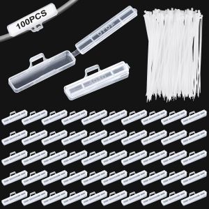 Mevronisshop-Etiquette Cable 100pcs &Eacute;tiquettes Pour C&acirc;bles &Eacute;tanche Transparent Marquage De Cable Avec Serre Imperm&eacute;ables &Eacute;tiquettes De Fils Pour L'&eacute;tiquetage Et Le Tri De C&acirc;bles De Toutes Sortes - Neuf