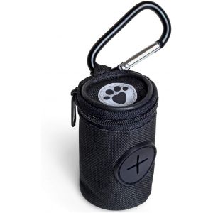 Distributeur De Sacs À Déjections Canines En Tissu, Support Avec Mousqueton ¿ Noir - Neuf