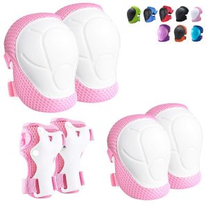 Genouillères 3 En 1 Pour Le Patinage, Le Cyclisme, Le Roller, Roses Pour Enfants De 2 À 6 Ans, Genouillères Et Coudières Pour Enfants, Équipement De Protection - Neuf