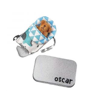 Ours de poche dans une bo&icirc;te en &eacute;tain, Pocket Hug jouets en peluche, poup&eacute;e ours Animad en peluche, petit ours brun, cadeaux de bonne chance, ornements positifs cadeau pour les enfants ami b - Neuf