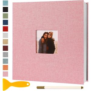 Album Photo Adhesif Vierge 28x27 CM Classeur Photo Livre Photo Personnalisable Scrapbook de Classe Mariage Livre D'or Enfant Bebe Carte Postale DIY, 40 Pages Gris - Neuf
