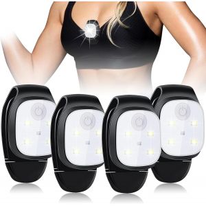 Lampe Led &Agrave; Clip - Lampe D'ext&eacute;rieur Rechargeable Par Usb - Lampe De Nuit - Petite Lampe Frontale - &Eacute;quipement De S&eacute;curit&eacute; - Accessoire De Course Pour La Course, Le Jogging, Le Camping, La - Neuf