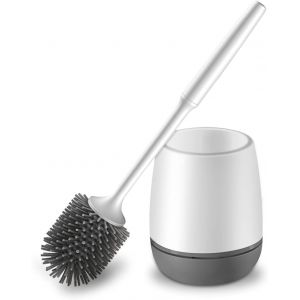 Brosse de Toilette et Support, Brosse WC en Silicone pour Salle de Bain avec Support de s&eacute;chage Rapide - Neuf