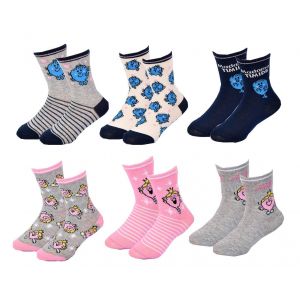 Chaussettes Pack Fille Monsieur Madame Pack De 6 Paires 5647 - Neuf