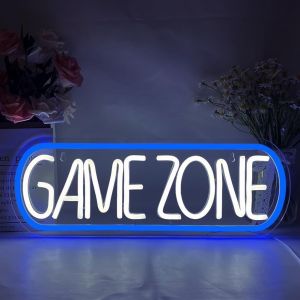 Game Zone Neon Sign, Néon Led Du Jeu, Salle De Jeux Usb Lettre Jeu Néon Pour Les Garçons Adolescents, Game Room, Game Zone, Décoration Murale De Jeu - Neuf