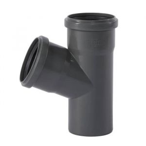 Tuyau HT 75, Culotte de branchement 67°, Tube PVC Évacuation 75mm - Neuf