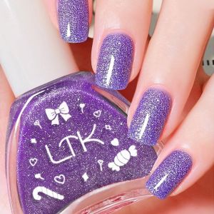 Vernis À Ongles Violet À Paillettes - Vernis À Ongles Brillant À Séchage Rapide - Vernis À Ongles Violet Avec Finition Crémeuse - Résistant Aux Puces Et Couleur Des Ongles - Pour Manucureà La Maison - Neuf