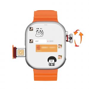 4G Smartwatch Cds9 S9 S10 256Gb Stockage T&eacute;l&eacute;charger Application Cam&eacute;ra Rotative Originale Gps Wifi Traqueur De Fr&eacute;quence Cardiaque Montre De Sport.Orange.16Gb 256Gb - Neuf