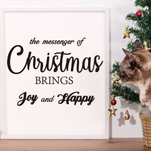 Lettre de no&euml;l d&eacute;coration de No&euml;l sticker mural, 15x30cm - Neuf