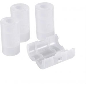 4pcs Bo&icirc;tiers de Convertisseur de Batterie, Support D'adaptateurs de Batterie AA &agrave; la Taille C avec Bo&icirc;tier de Convertisseur de Commutateur de Limite de Batterie, Bo&icirc;te Blanche - Neuf