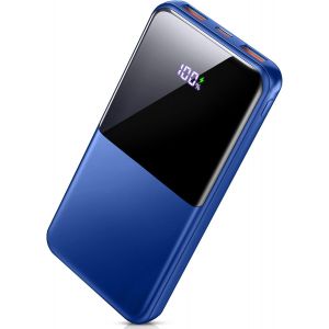 Eryi-Batterie Externe 10000mah, 22.5w Power Bank Charge Rapide Chargeur Externe Usb C Input & Output Avec 0-100% Écran Lcd, Batterie Portable Compatible Avec Iphone 16 15 14 13 Pro Max Samsung Ipad E - Neuf