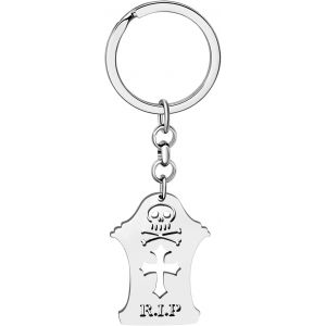 KAL-Porte-Clés Faucheuse Halloween Tête De Mort Skull Porte-Clés En Alliage De Zinc Porte-Monnaie Pour Femme Hommes Fille Cadeau - Neuf
