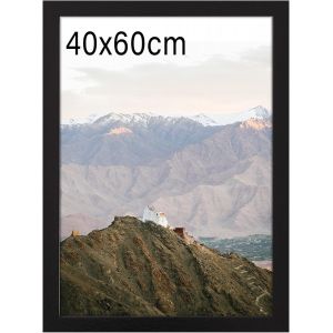Cadre Photo 30x40 (11.8x15.75inch), Cadre 30x40 avec Passe-Partout Adapt&eacute; &agrave; L'Impression D'Images 30x40 cm, Cadre Photo avec plexigas pour Montage Mural (Noir) - Neuf