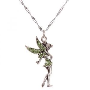 Collier - Jardin Magique - Fee Verte - M&eacute;tal - 44 Cm - Pendentif 3.5 X 2 Cm - Neuf