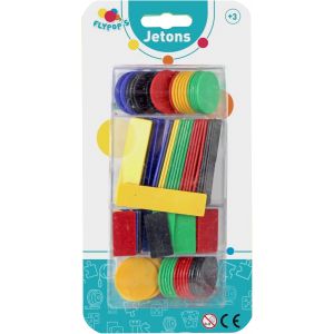 Jetons - Jeu De Cartes - 140275lin - Multicolore - Plastique - 2 À 6 Joueurs - Jeux De Société - Poker - Loto - 22 Cm X 11 Cm - À Partir De 6 Ans.[E811] - Neuf