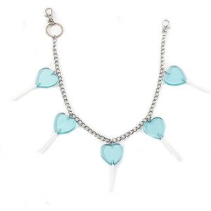 Punk Creative R&eacute;sine Dessin anim&eacute; Coeur En Forme Pendentif Poche Portefeuille Cha&icirc;ne Multicouche Unisexe - Neuf