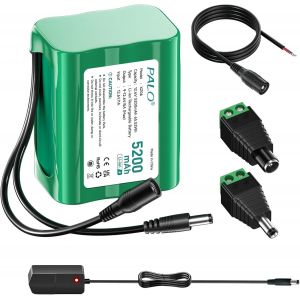Chenquansarl-12,6v Dc 5200mah Batterie Lithium Rechargeable Pour Appareils 12v, Batterie Pour Bandes Lumineuses Led, Lecteurs Mp3, Routeurs, Dvd Portables, Drones, Phares De Pêche, Caméscopes-Palogreen - Neuf
