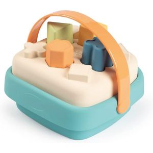 ChenQuanSarl-Green - Panier Des Formes - Carr&eacute;s, Triangles, Hexagones - Poign&eacute;e De Transport - Plastique D'Origine V&eacute;g&eacute;tale - A Partir De 12 Mois - Fabrication Fran&ccedil;a - Neuf