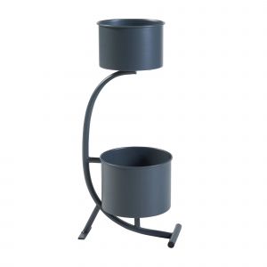 Porte-Plantes Style Intemportel Support 63 X 29 X 21 Cm Noir Helloshop26 03_0010313 - Neuf