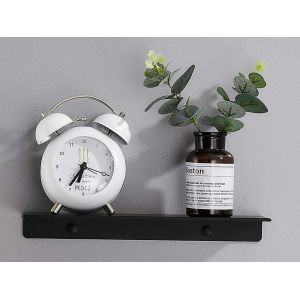 &Eacute;tag&egrave;re flottante en m&eacute;tal noir de 30 cm pour salle de bain et rangement domestique - Neuf