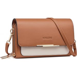 KALANKA-Sac Téléphone Portable Femme - Petit Sac Bandoulière Femme - Sac à Bandoulière Femme en Cuir PU - Sac À Bandoulière Petit avec Réglables Bandoulière - Neuf