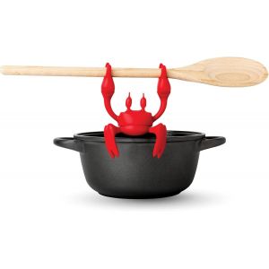 Mevronisshop-Repose Cuill&egrave;re Silicone - Gadgets Cuisine - R&eacute;sistant &Agrave; La Chaleur, Cadeaux De Cuisine Amusants, - Support De Cuill&egrave;re Antid&eacute;rapant (Crabe Rouge) - Neuf