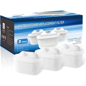 3 Pièces Cartouche De Filtre À Eau, Compatible Avec La Carafe Filtrante Brita Maxtra+, Replacement Cartouches De Filtre À Eau Reduce Limescale, Chlorine And Impurities Pour Une Eau Potable Propre - Neuf