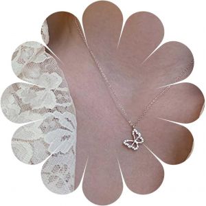 Kal-Collier Pendentif Papillon En Cristal Vintage Collier Ras Du Cou Papillon Argent Cz Collier Papillon Collier Minimal Bijoux Pour Femmes Et Filles - Neuf