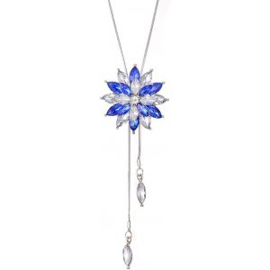 Kal-Collier Femme, Femme Parure Vintage Bijoux,Pendentif Flocon De Neige Avec Cristaux,Cadeau Maman Fête Des Mères Bijoux D'anniversaire Cadeau Fille - Neuf
