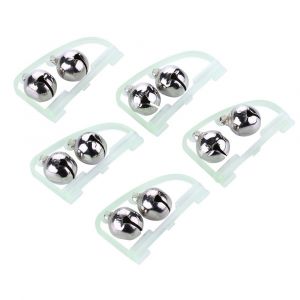 Lot De 5 Anneaux De Canne &Agrave; P&ecirc;che Avec Alarme Lumineuse Et Double Cloche - Neuf