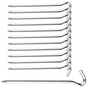 Lot De Piquets De Tente En Acier Pour Camping En Plein Air, Robustes Et Resistants (12 Pieces) - Neuf