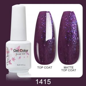 Clou Beaute Vernis &Agrave; Ongles Gel Automne Hiver Couleur Rouge Fonc&eacute; Vernis Semi Permanent Hybride Ongles Gel Uv Led Nail Art Base Couche De Finition.1415. - Neuf