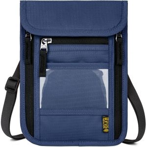 TRAHOO-Pochette Tour de Cou Voyage S&eacute;curis&eacute;e RFID Blocage Sac de Passeport pour Femme Homme, Imperm&eacute;able Sac de Cou Anti-Vol Pochette Voyage pour Document Voyage, &eacute;l&eacute;phone, Passeport, Carte - Neuf