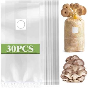 Nouvelhorizonstore-Lot De 30 Sacs De Culture De Champignons - 32 X 50 Cm - Avec Filtre De 0,2 Microns - Sac De Culture De Champignons De 0,06 Mm D'&eacute;paisseur - Pour Champignons Shiitake, Champignons, - Neuf