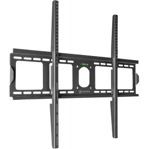 Support Tv Mural Fixe Pour 55-100 Pouces &Eacute;crans Lourds, Support Mural Tv Extra Plat Jusqu'&Agrave; 75 Kg, Fixation Murale Tele Ultra Fin Vesa 75X75-800X600, Accroche Television Murale Uf4-B Noir - Neuf