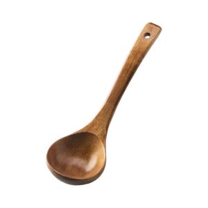 1PC cuillère à soupe en bois de grande capacité cuisine utilisez une cuillère pour manipuler,un - Neuf