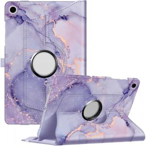 Coque Rotative Pour Samsung Galaxy Tab A9 Plus 11 Pouces 2023 - Housse Pivotante &Agrave; 360&deg;, &Eacute;tui Rotatif, Protection Pour Samsung Galaxy Tab A9+ 11"" (Sm-X210/X216/X218), Marbre Lilas - Neuf