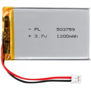 Batterie Lipo 3,7 V, 3,7 V 1200 Mah 503759 Ions Lithium Polym&egrave;re Avec Connexion 2P-Ph Avec Pas De 2,0 Mm[Z708] - Neuf