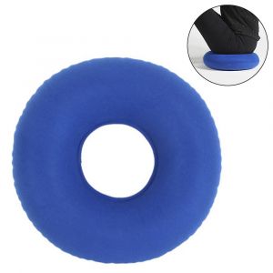 Oreiller Gonflable En Forme De Donut / Oreiller En Forme De Donut Avec Pompe Et Sac De Voyage - Soutien Lombaire Pour H&eacute;morro&iuml;des, Grossesse, Douleurs Au Coccyx, Usage Domestique (3) - Neuf