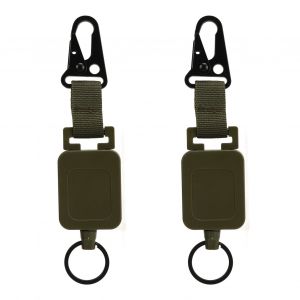 Lot De 2 Porte-Cles A Boucle Facile A Tirer, Boucle Olecrane Extensible A Degagement Rapide, Porte-Cles Pour Sac Et Pantalon, Vert Armee - Neuf