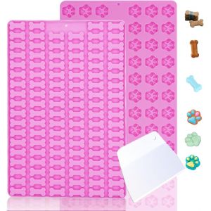 AYUHR-Cuisson Silicone Moule Nourriture Chien Mini Os de chien+ Pattes 2 Pièces,Silicone Moule pour Biscuits et friandises pour chien¿Chocolat¿Bonbons - Neuf