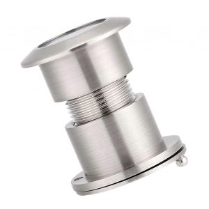 Visionneuse de porte grand angle de vision de 28 mm avec couvercle de confidentialité robuste - Chrome brossé - Neuf