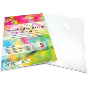 10 Feuilles De Papier Vinyle Autocollant Brillant Transparent A4 - Imperméable Sticker Paper Pour Imprimantes À Jet D'Encre - Papier Vinyle Idéal Pour Les Enseignes & Les Autocollants Pour Enfants - Neuf