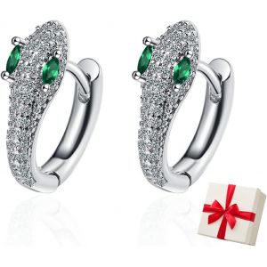 Kalhx-Boucles D'oreilles Serpent En Argent 925,Argent Créoles Serpent,Hypoallergéniques En Forme De Serpent,Boucles D'oreille Serpent,Un Cadeau Pour Hommes Et Femmes - Neuf