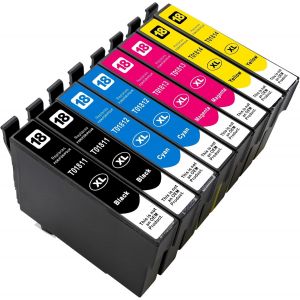 Lot De 8 Cartouches D'Encre Compatibles Cartouche Imprimante Epson 18 Xl Pour Expression Home Xp-425 Xp-30 Xp-200 Xp-310 Xp-315 Xp-400 - Neuf