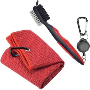 Kit De Nettoyage De Club De Golf Avec Brosse Et Serviette De Golf,Brosse De Club De Golf Et Kit De Nettoyage De Rainures De Golf,Accessoires De Golf Pour Homme.[B1430] - Neuf